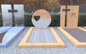 Grafmonument Kallenkote Belgisch Hardsteen en eikenhout