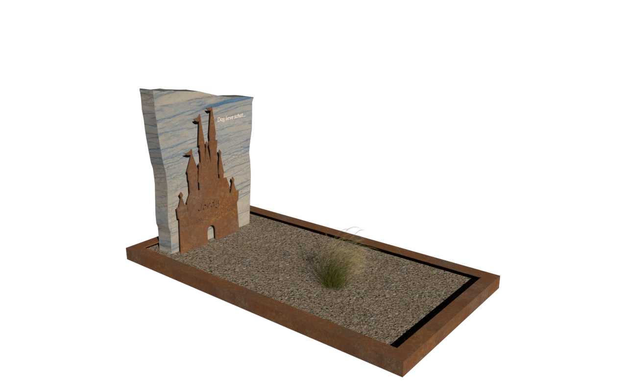 Kindergrafsteen Kasteel