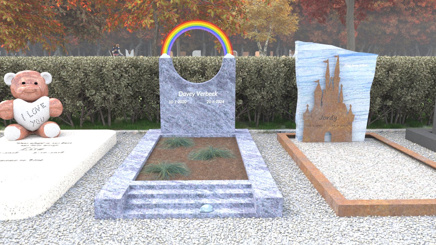 Kindermonument Regenboog Glas