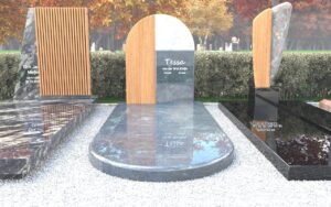 Grafmonument Baarn hout en steen