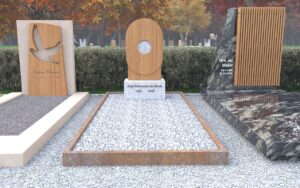 Grafmonument Barneveld van Teakhout, Cortenstaal en Hardsteen