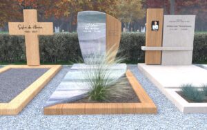 Grafmonument Groningen van Wild Sea kwartsiet en Oud Birmees Teakhout