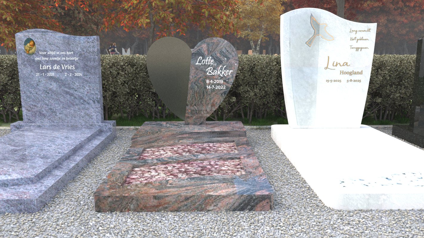 Kinderermonument Hart glas